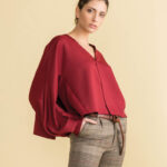 cardigan destrutturato ampia manica con pieghe