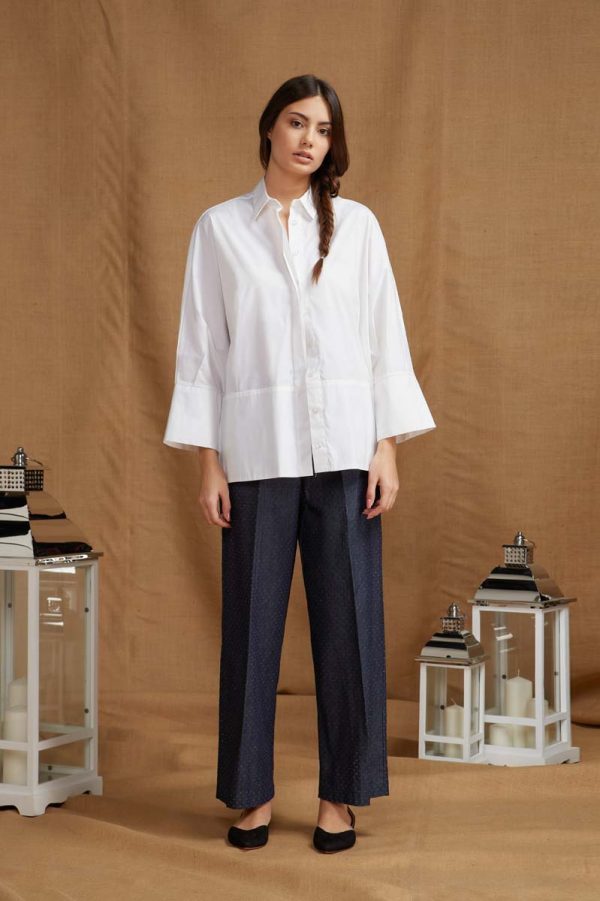 camicia dalla linea ampia con manica a kimono