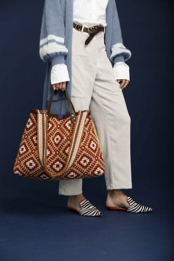 pantalone in velluto a coste con tasche