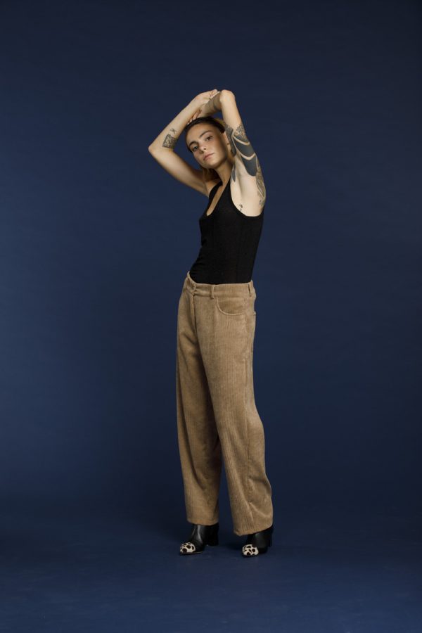 pantalone in velluto a coste con tasche giottalab
