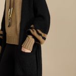cardigan in maglia con tasche davanti e cintura giottalab