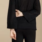maglia morbida melange a collo alto e maniche ampie giottalab