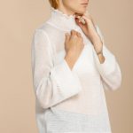 maglia morbida melange a collo alto e maniche ampie giottalab