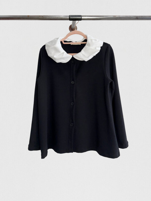Cardigan con e senza colletto in cotone popeline