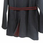 giacca con fiocco in gros dettaglio spacco