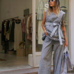 completo a quadretti pantalone donna cerimonia primavera estate GiottaLab Rimini