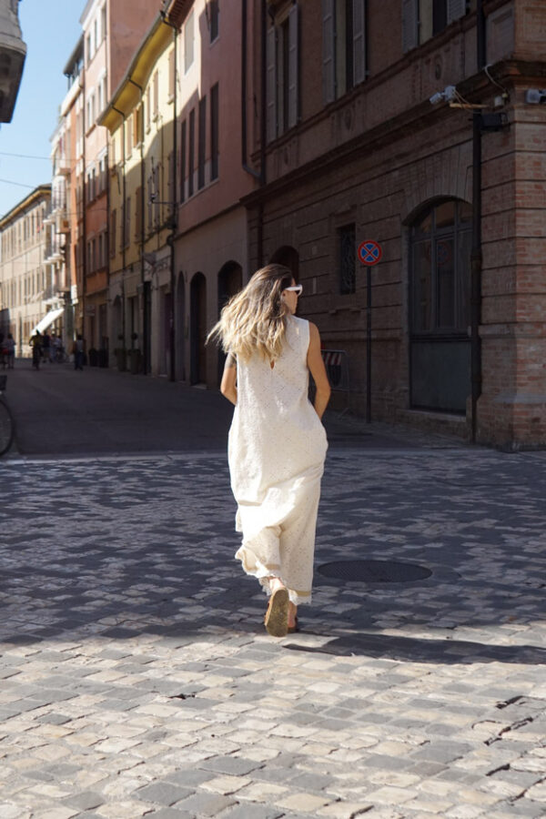 vestito bianco leggero donna cerimonia primavera estate GiottaLab Rimini
