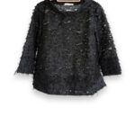 Casacca Yasmine in organza nera