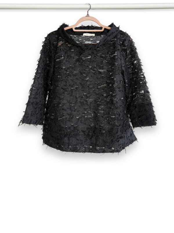Casacca Yasmine in organza nera